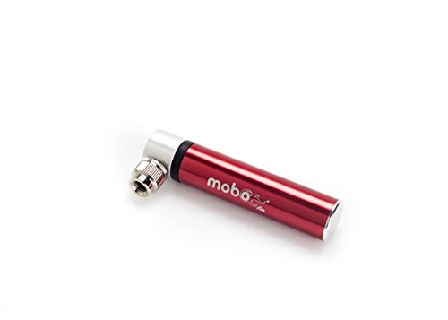 Mobo Air tragbar Mini Bike Pumpe (10,2 cm) – Schrader & Presta kompatibel, die perfekt für BMX, Road, Mountain Fahrrad Reifen; Basketball, Fußball, Fußball, rot
