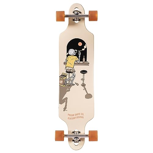 Prism Skateboards Drop-Through & Pintail Cruiser Longboard - (Mehrere Grafiken) | für Anfänger, Cruising, Pendeln, milde Downhill, Sliding (99,1 cm - Revel | Kentaro)