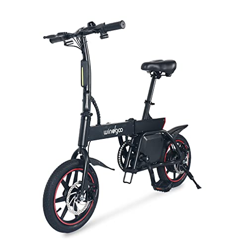 Windgoo Elektrofahrrad, 14 Zoll Faltbares Mini E Bike, Elektrofahrräder zum Spaß, geeignet für Teenager, Studenten (6.0 Ah)