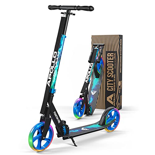 Apollo XXL Wheel Scooter - Phantom Pro Cityroller | Klappbarer City Roller für Kinder | Höhenverstellbar, Tretroller für Erwachsene | Roller Kinder 6 Jahre | wahlweise mit LED Rollen | Kinderroller
