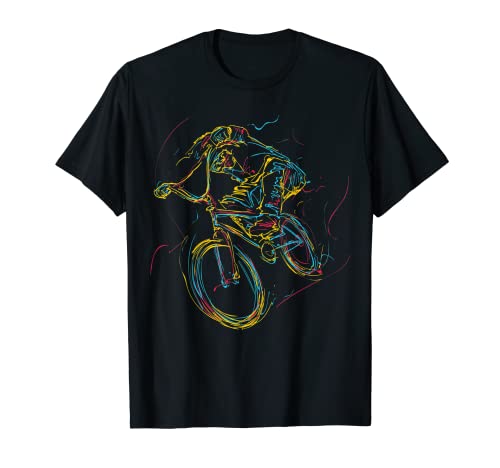 Bunte abstrakte Kunst BMX Bar Turn 180 360 T-Shirt