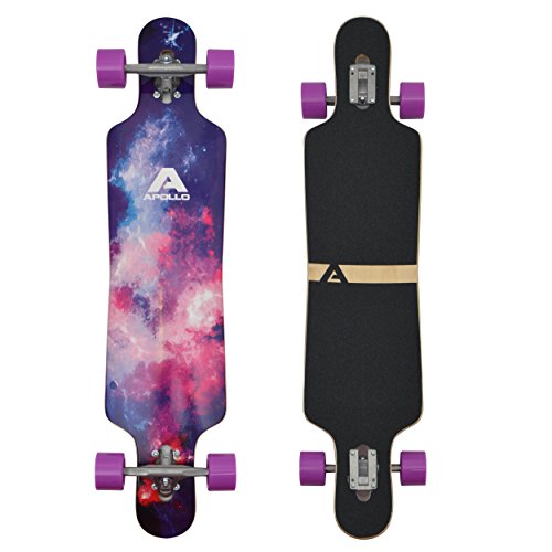 Apollo Longboard Supernova Special Edition Komplettboard mit High Speed ABEC Kugellagern, Drop Through Freeride Skaten Cruiser Boards