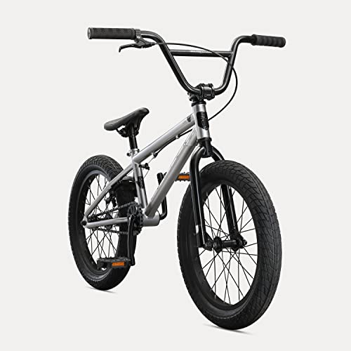 Mongoose Legion L18 Freestyle Sidewalk BMX Bike for Kids Bicycle, Silver