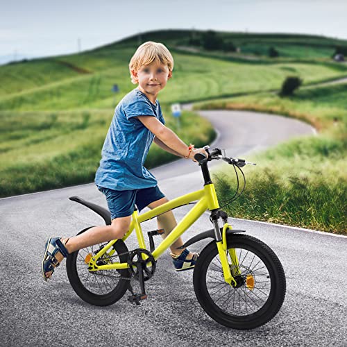 OMGGYER Kinderfahrrad 18 Zoll Freestyle BMX Fahrrad Kinderfahrräder Hochkohlenstoffstahl Höhenverstellbar Kinderfahrrad ab 5 Jahre Junge Mädchen Kinder Fahrrad (E)