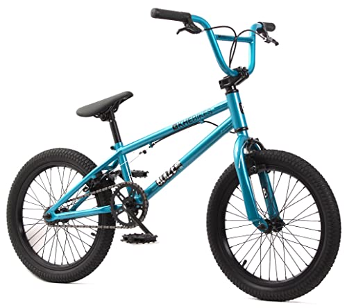 KHE BMX Fahrrad Blaze 18 Zoll patentierter Affix Rotor türkis blau nur 10,2kg