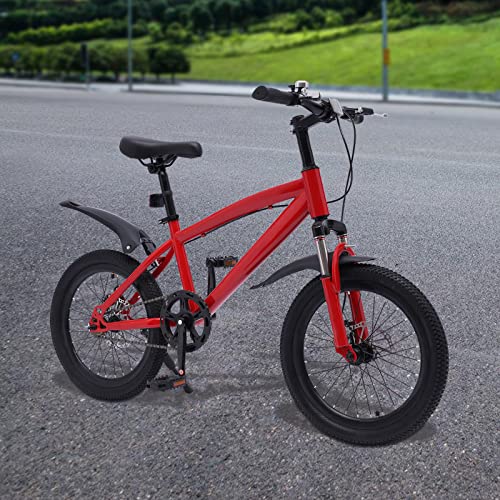 OMGGYER Kinderfahrrad 18 Zoll Freestyle BMX Fahrrad Kinderfahrräder Hochkohlenstoffstahl Höhenverstellbar Kinderfahrrad ab 5 Jahre Junge Mädchen Kinder Fahrrad (B)