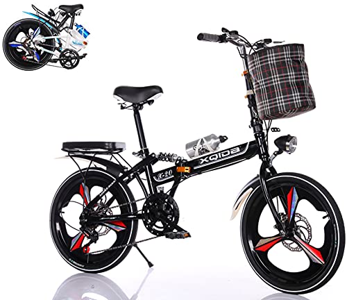 XQIDa durable Fahrrad klappbar 20 Zoll Faltbares Fahrrad Klapprad mit Stoßdämpfer Ältere männliche und...