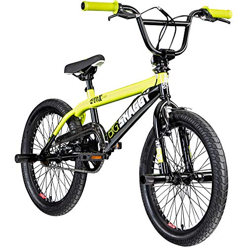 deTOX BMX 20 Zoll Fahrrad Big Shaggy Spoked 8 Farben zur Auswahl + 4 Pegs inkl.! (schwarz/gelb)