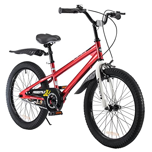 RoyalBaby Freestyle Kinderfahrrad Jungen Mädchen Fahrrad 20 Zoll Rot