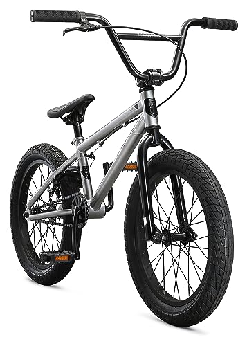 Mongoose Legion L18 Freestyle Sidewalk BMX Bike for Kids Bicycle, Silver