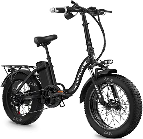 KETELES Klapprad E-Bike Elektrofahrrad 20 Zoll, 48 V 18Ah Lithiumbatterie, Faltbares City E-Bike mit 4' Fettreifen, für Erwachsene, Herren Damen. (KF9)