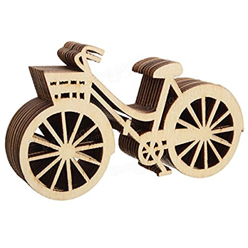 ULTNICE 10 Stück Holz Fahrrad für Rustikalen Thema Hochzeit Party Deko