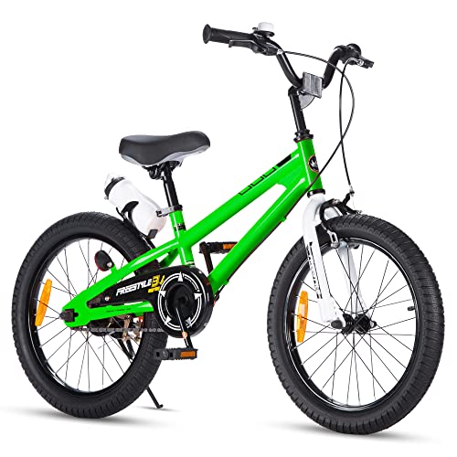 RoyalBaby Freestyle Kinderfahrrad Jungen Mädchen Fahrrad 18 Zoll Grün
