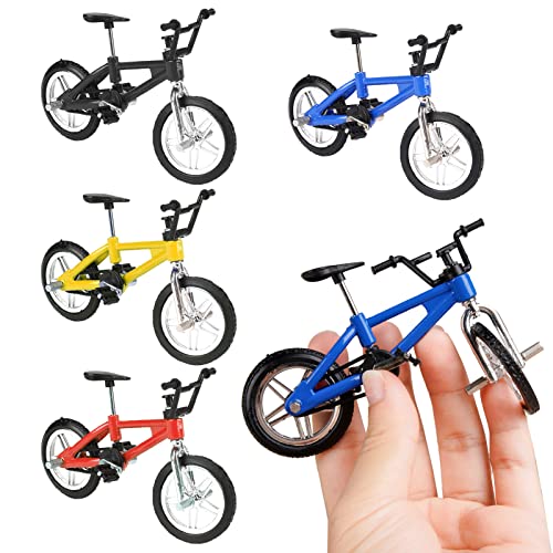 Finger Fahrrad Mini BMX Bike 4 Stück Spielzeug Fingerspitzen Fahrrad Miniatur Pädagogische Mountainbike Modell für Schlafzimmer Büro Kinder Jungen Mädchen Geschenk