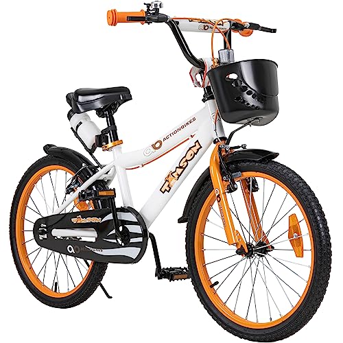 Actionbikes Kinderfahrrad Timson - 20 Zoll - V-Break Bremse - Seitenständer - Luftbereifung - Ab 4-9 Jahren - Jungen & Mädchen - Kinder Fahrrad - BMX - Kinderrad (Timson 20 Zoll)