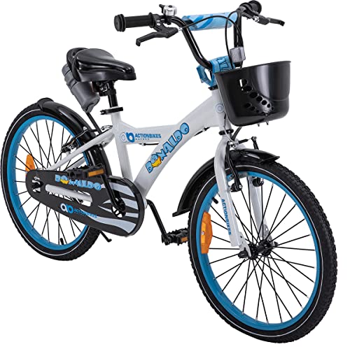 Actionbikes Kinderfahrrad Donaldo - 20 Zoll - V-Break Bremse - Seitenständer - Luftbereifung - Ab 2-9 Jahren - Jungen & Mädchen - Kinder Fahrrad - BMX - Kinderrad (Donaldo 20 Zoll)