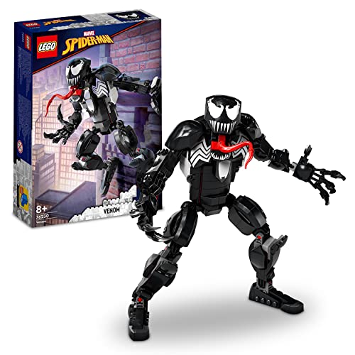 LEGO 76230 Marvel Venom Figur, bewegliches Superschurken Action-Spielzeug, sammelbares Set aus dem Spider-Man-Universum, Alien-Spielzeug