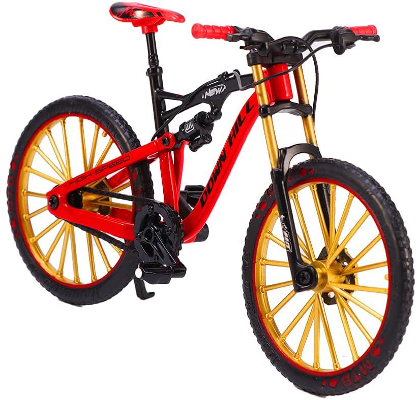 Mountainbike-Modell Spielzeug, 1:10 Mini Fahrrad Spielzeug, Finger Fahrrad Modell, Miniatur Finger Bike, Modell Mini Mountainbike, für Unterricht, Zuhause, Büro, Verein